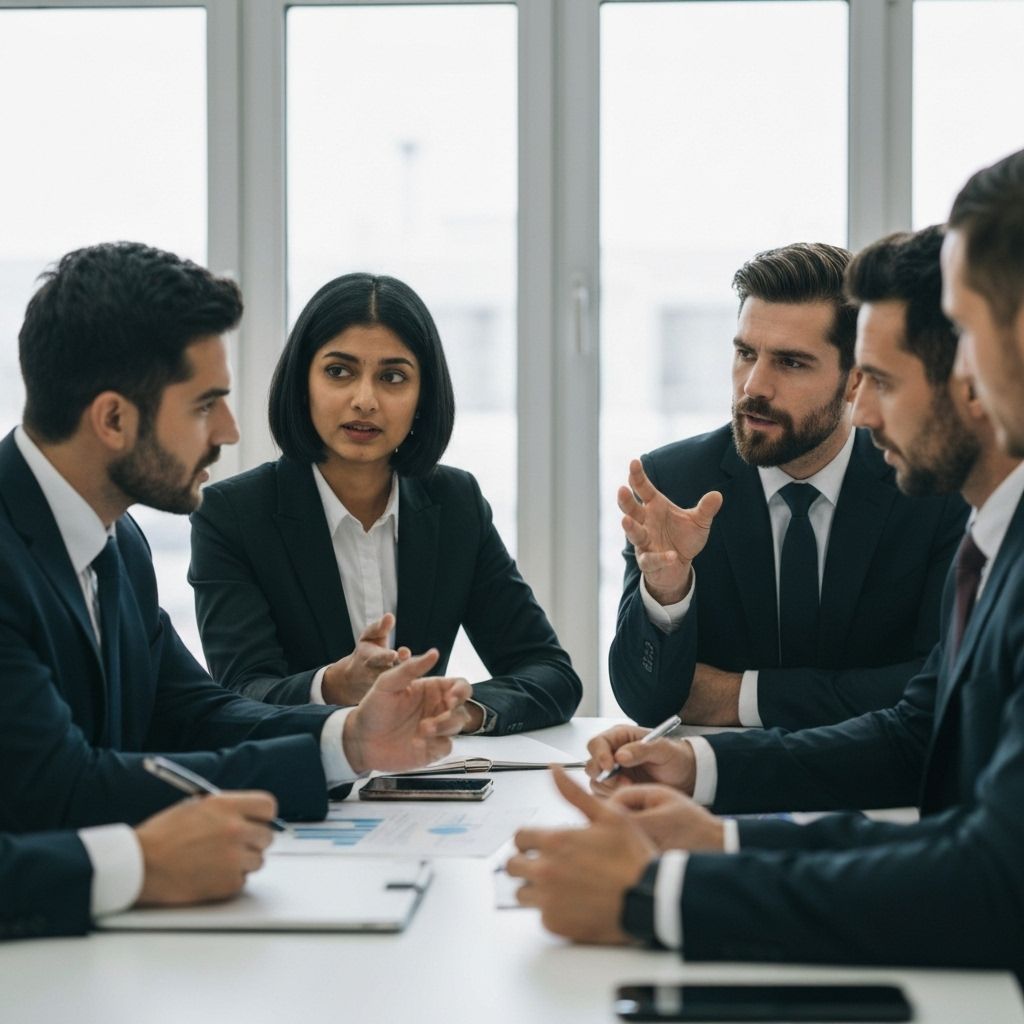 Business professionals in consulting meeting